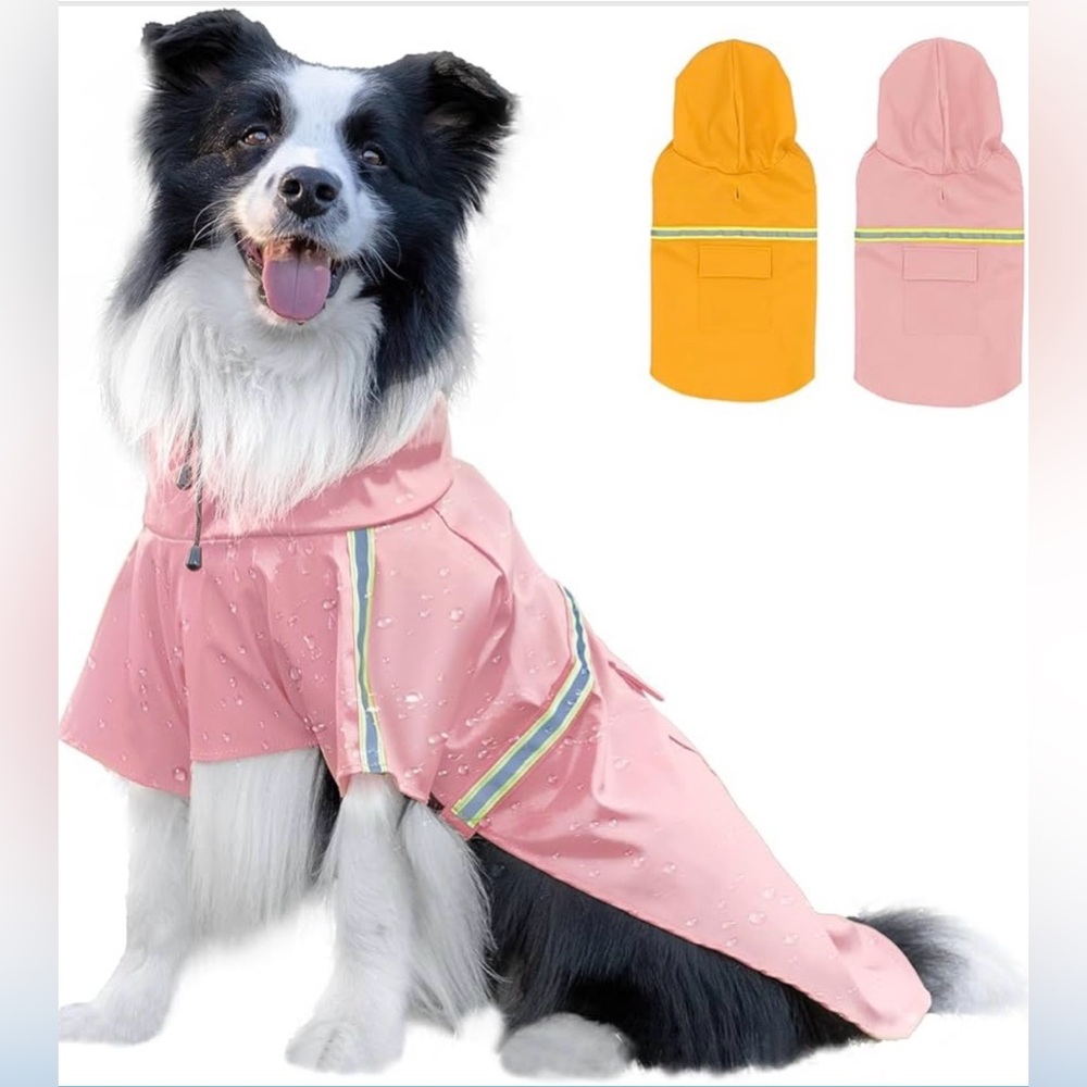 NWOT Waterproof Dog Raincoat - Pink